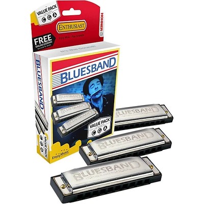 Hohner Blues Band 3 Piece Value Pack Keys C, G, A.