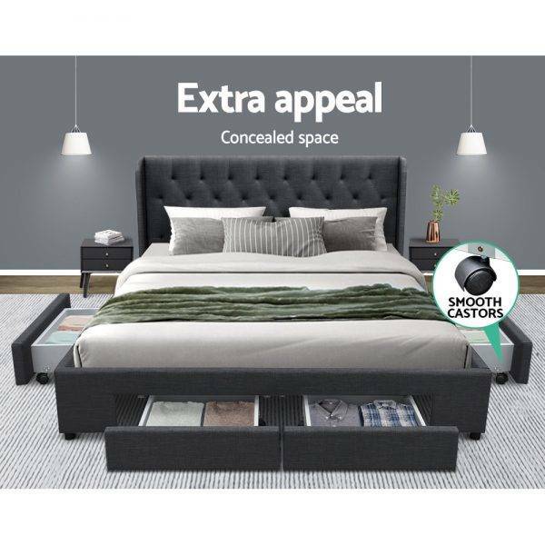 Buy Now King Size Bed Frame Base Mattress With Storage