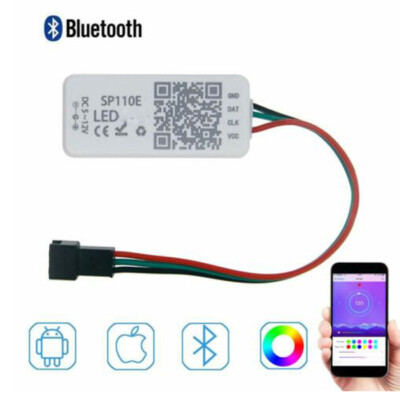 WS2811 WS2812B Bluetooth LED Controller+Remote APP fr 5050 RGB Addressable Strip