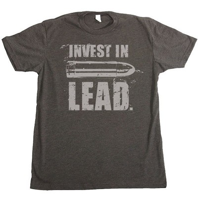 

Футболка Invest In Lead Bullet Pistol Gun Rights Цвет Темно-серая футболка Размер, Charcoal grey