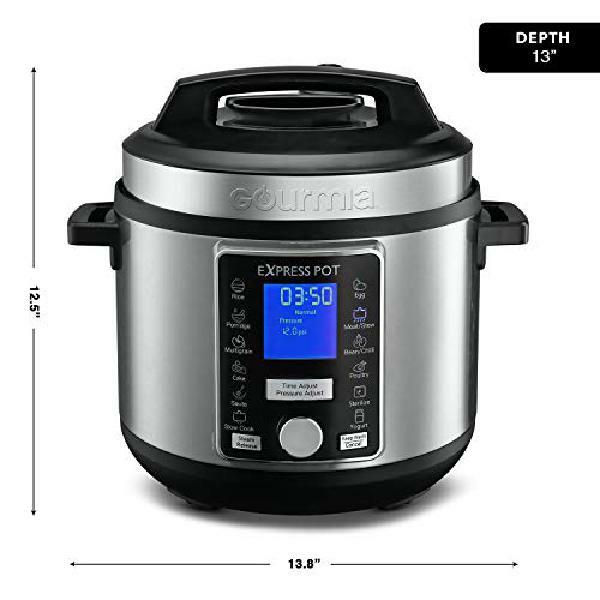 Gourmia GPC965 Multi-Functional Pressure Cooker - 6qt.