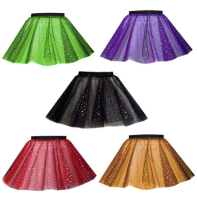 HALLOWEEN SPARKLE TUTU Girls FANCY DRESS COSTUME TU-TU 12 INCH Black Sparkle