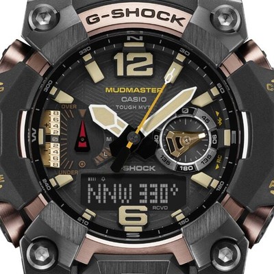 Pre-owned Casio G-shock Master Of Mudmaster Gwg-b1000-1a4jf Bluetooth-equipped Red