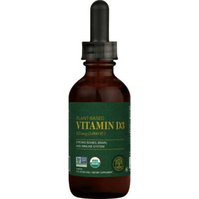 Organic Vitamin D3 5000IU Joint Support Liquid Supplement with Lichen - 2 Fl Oz
