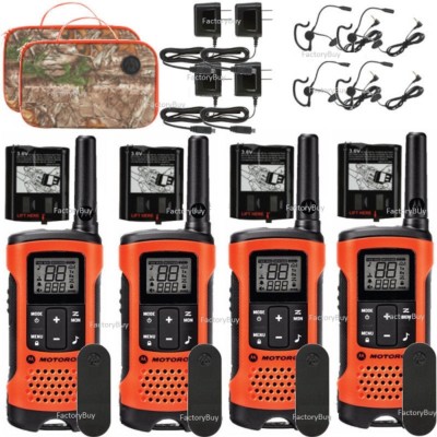 Motorola Talkabout T265 4 Pack Walkie Talkie Set 25 Mile Two Way Radio + Earbuds. Buy it now for 138.0