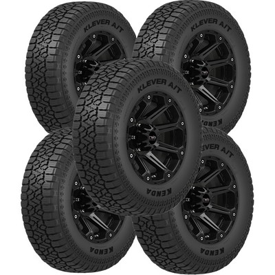(QTY 5) 235/75R17 Kenda Klever A/T2 KR628 109T SL Black Wall Tires