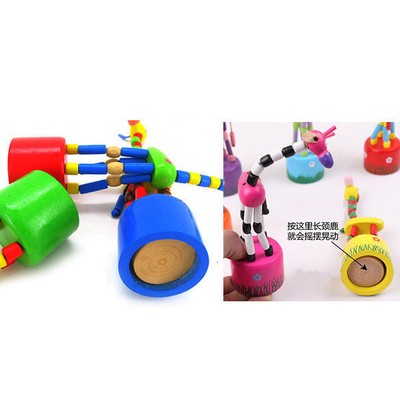 Hot Newborn Baby Kids Wooden Toys Developmental Dancing Standing Rocking Toys