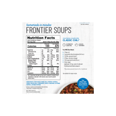 Frontier Montana Creekside Classic Chili Mix - Gluten Free - Serves 6