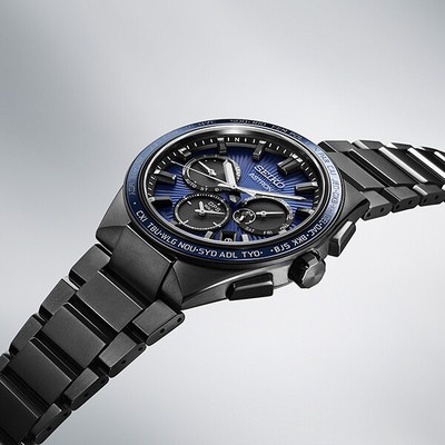 Pre-owned Seiko Astron Nexter Sbxc121 Navy Titanium Gps Radio Solar Men's Watch In Box