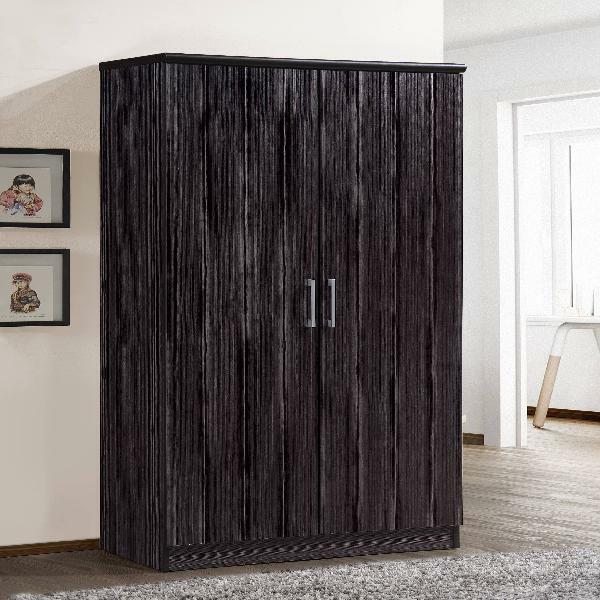 Denver 2 Door Wardrobe Bedroom Furniture Cupboard Dark Wood