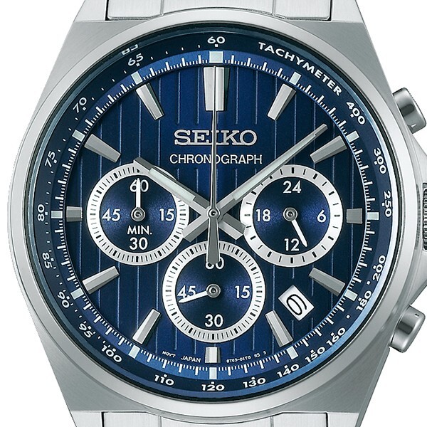 Pre-owned Seiko Selection S Series 8t Sbtr033 Men's Watch Quartz Chronograph Blue 2023