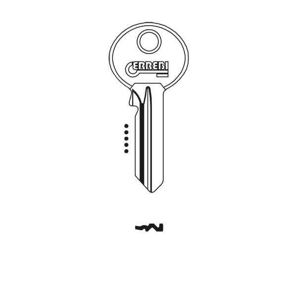 2X RUKO Key Blank For Cutting Suitable For RU13 , SILCA RU19 , JMA RU-10D , HD -