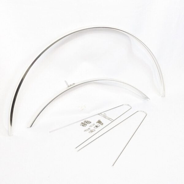 Rennrad Schutzblech 28 Zoll Silber Poliert Vintage Rennrad 34 Mm Breit Alu