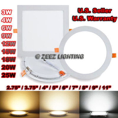 6W 9W 12W 15W 18W LED Recessed Ceiling Panel Down Lights Bulb Slim Lamp Fixture