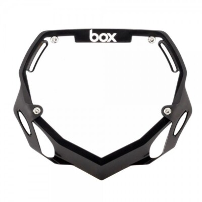 Box Two BMX Number Plate PRO Black Large