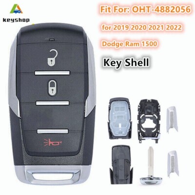 for 2019 2020 2021 2022 Dodge Ram 1500 Smart Remote Key Shell Case Fob 3 Buttons
