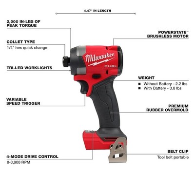 Milwaukee Tool 3697-27 M18 Fuel 7-Tool Combo Kit