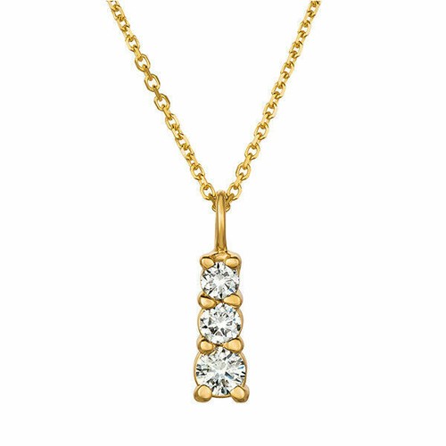 Pre-owned Morris 0.80 Carat Natural Diamond Necklace Pendant 14k Yellow Gold Si 18 Inches Chain