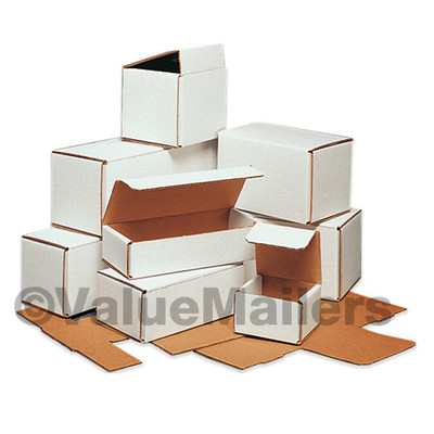 50 - 8x5x4 White Corrugated Shipping Packing Box Boxes Mailers