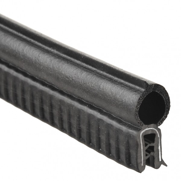 EPDM-Weichgummi-Kantenschutz, Klemmbereich 1,0-2,0 mm, schwarz, Dichtprofil