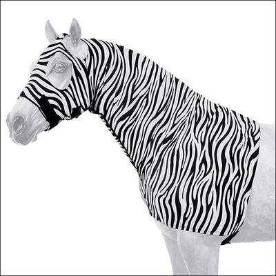 -NEON GREEN ZEBRA Tough-1 100/% Spandex Mane Stay Hood w//Zipper -X-Large NWT
