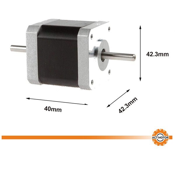 Nema17 Schrittmotor 56oz-In 1.7a 40mm Stepper Motor Dual Shaft Î¦5mm 17hs4417b10