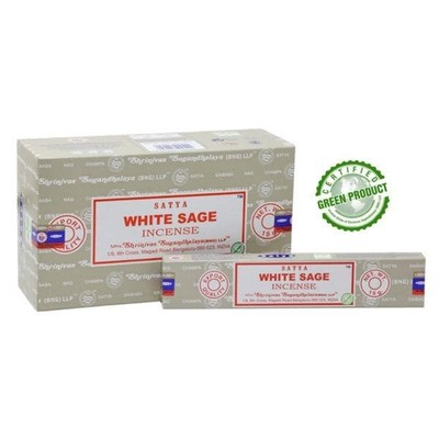Encens Sauge Blanche Satya 12 Boites de 15 Grammes (White Sage)