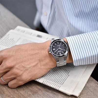Pre-owned Citizen Attesa Act Line Cb3030-76e Black Eco-drive Titanium Men Watch In Box