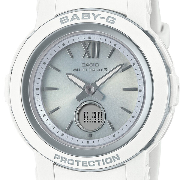 Pre-owned Casio Baby-g Bga-2900-7ajf Women's Watch Radio Solar Anadigi Slim White 2022