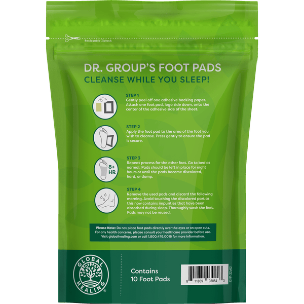 Dr. Group's Detox Foot Pads For Heavy Metal Detox Cleanse - 10 Foot Pads