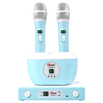 D'COM max3 Wireless Karaoke Microphone System Dcom Mic+Receiver+Charger