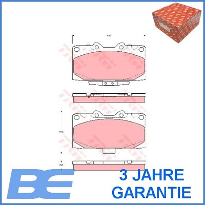Passt Subaru Passt Nissan Vorne SCHEIBENBREMSE BREMSBELAGSATZ OEM Trw 26296FA170