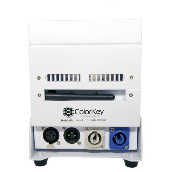 ColorKey MobilePar Hex 4 (White) - Battery Powered Wireless DMX LED Par