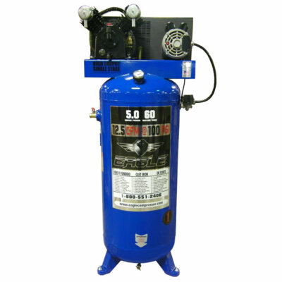 Eagle 5-HP 60-Gallon Single-Stage Air Compressor (208/230V 1-Phase). 