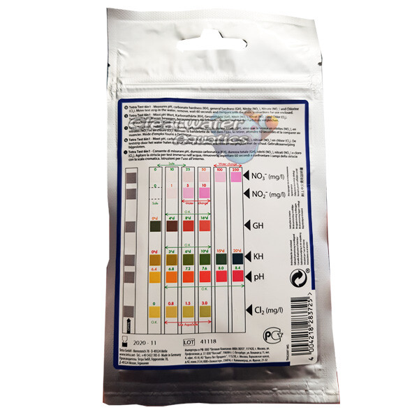 Tetra 6 in 1 Aquarium Water Tropical Test Kit Fish Tank Nitrate Nitrite