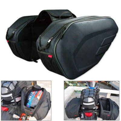 36L-58L Motorcycle Saddlebag Throw Over Luggage Saddle Bags Pannier Helmet Bag