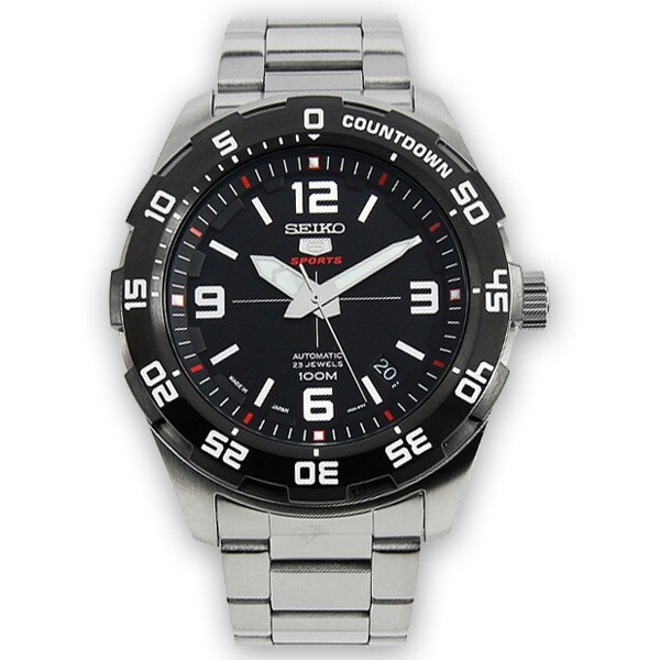 Pre-owned Seiko 5 Sports Srpb81j1 Men's Analog Watch Automatic Steel 43mm Black Dial