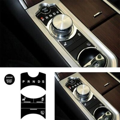 For Jaguar XF 2009-2015 Black 6PCS Console Gear Mode Control Button Sticker Trim