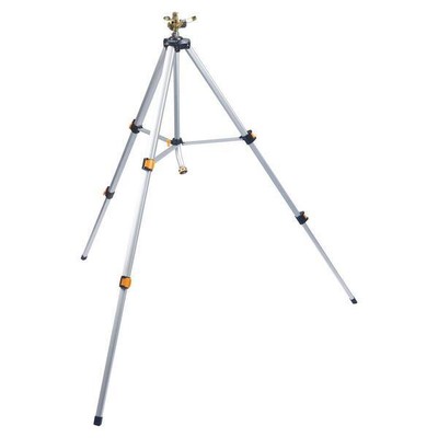 Melnor Deluxe Sturdy Metal Yard Lawn Garden Pulsating Sprinkler with Tripod