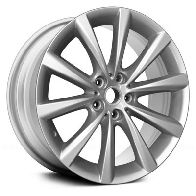 LKQ ALYBX042U20 - 5 V-Spoke Silver 17x7.5 Alloy Factory Wheel - Remanufactured