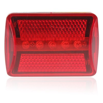 Red Bicycle Bike Rear Tail Light 5-LED Safety Flashing Mount AA Battery Powered