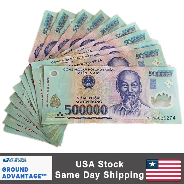 ベトナムドン　500,000vnd 10枚 楽天市場】【保証書付】 流通品 500,000 ベトナムドン 紙幣 10枚