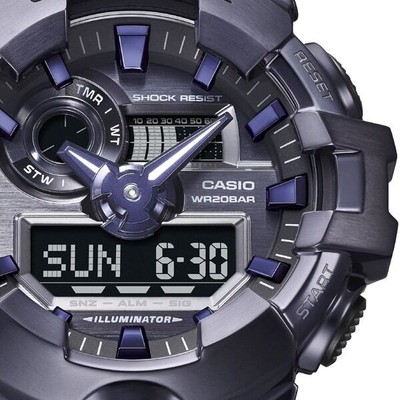 Pre-owned Casio G-shock Gm-700p-6ajf Analog-digital 700 Series 20 Atm Water Resistant
