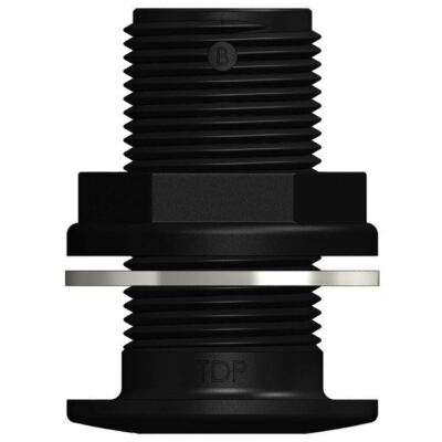 TruDesign Skin Fitting 1 inch BSP Thread Black