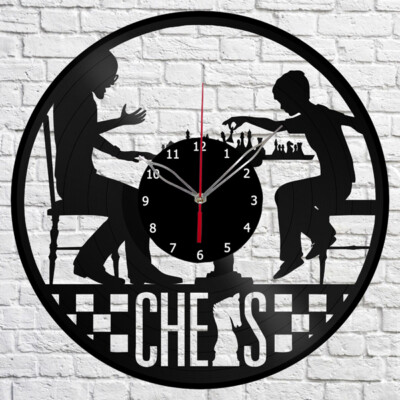 Vinyl Clock Chess Wall Clock Unique Art Vinyl Record Wall Clock 1473