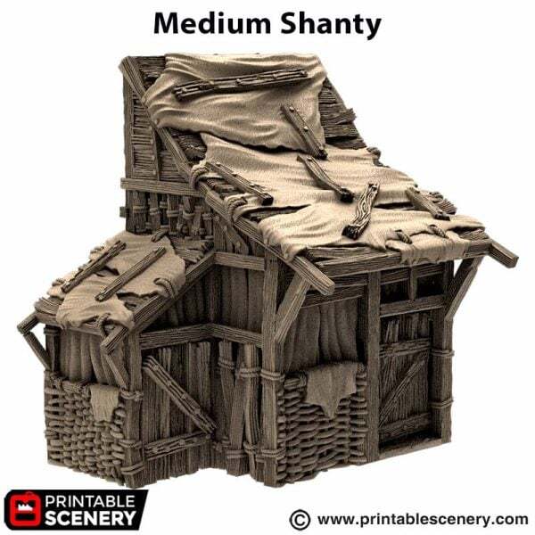 Wooden Tavern, Medium Shanty, Cabin Peasant Hut Gaming Terrain Buildings Scenery