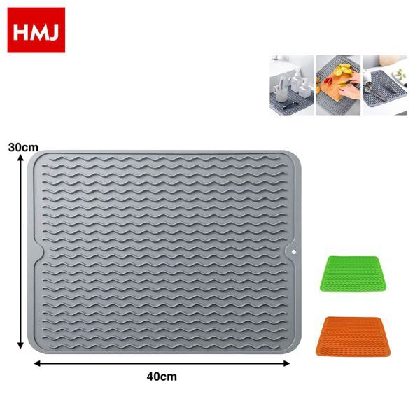 Tappeto Tappetino Multiuso In Silicone 30x40cm Scolapiatti Cucina hmj