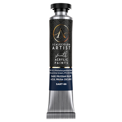 Pintura acrílica premium azul prusiano oscuro SART-66 20 ml para cepillo y ae...