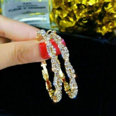 2Ct Round Lab-Created Diamond Huggee Hoop Women's Earring 14K Yellow Gold Finish