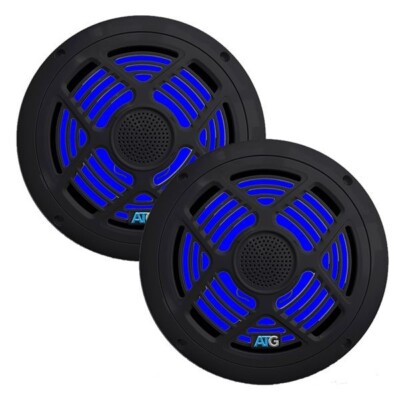 ATG 6.5'' RGB 2-Way Marine Loudspeaker-Black - Pair (ATG6.5MRGB-B)